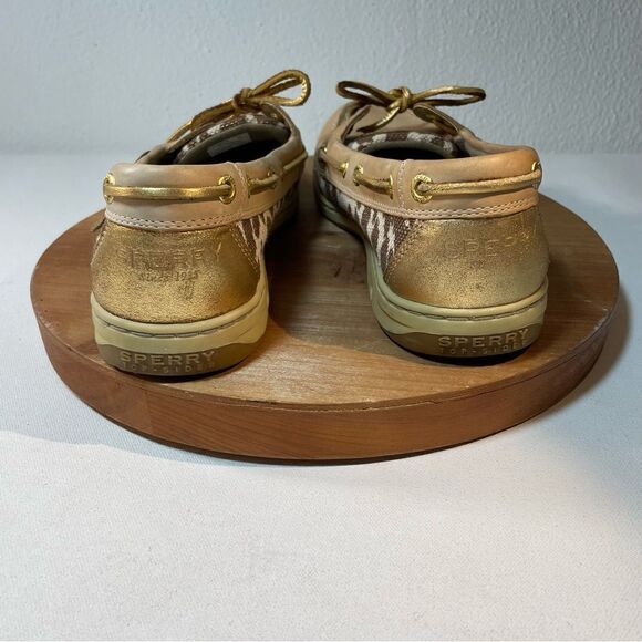 Sperry - Angelfish gold leopard Boat Shoes 9 - Picture 7 of 7